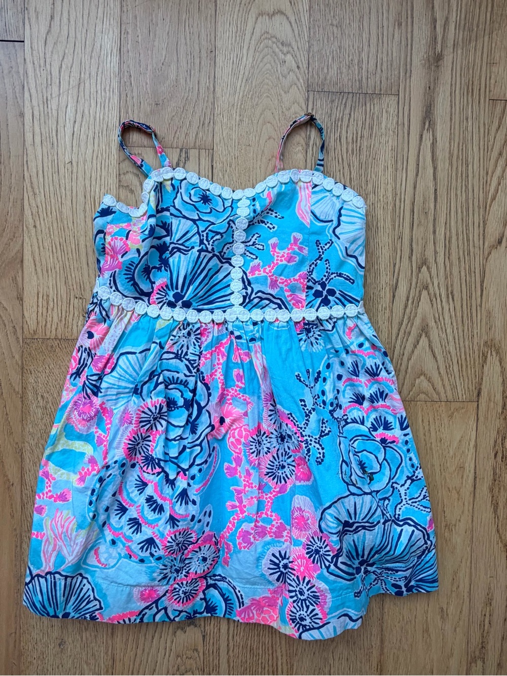Lilly Pulitzer Turquoise & Pink Floral Sundress